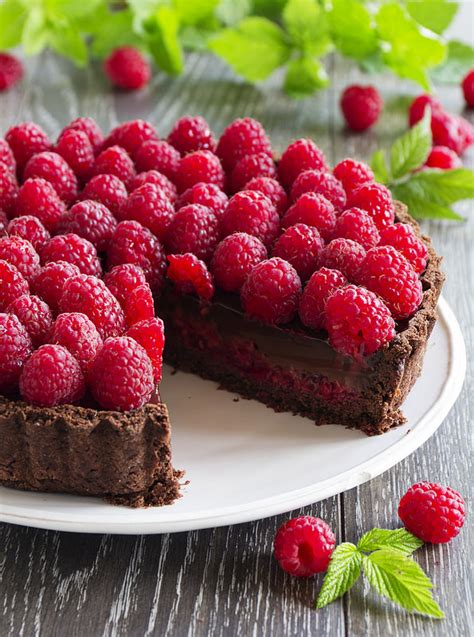 Tarte Au Chocolat Et Framboises G Teaux D Lices