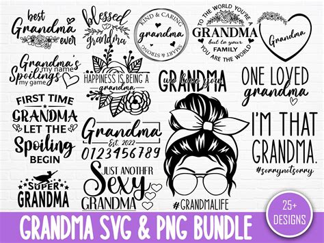 Grandma Svg Bundle Grandma Shirt Svg Blessed Grandma Svg