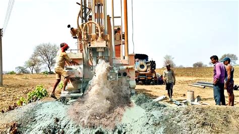 Borewell Water Well Drilling Rig Feet Deep Borewell Water Clean The