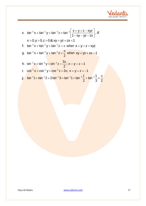 Cbse Class 12 Mathematics Chapter 2 Inverse Trigonometric Functions