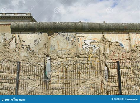 Berlin Leftover Of The Historical Concrete Wall Stock Photo Image Of