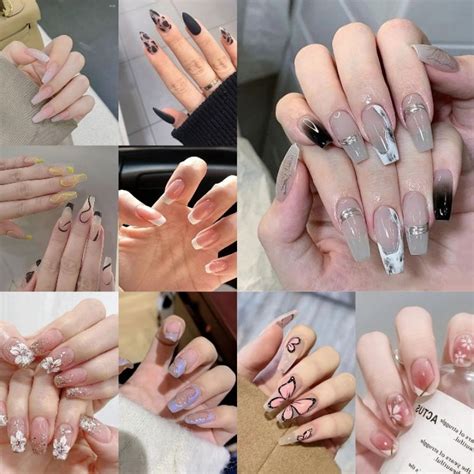 Jual Korean Fake Nails Aesthetic Part 1 Kuku Palsu Murah Pengantin