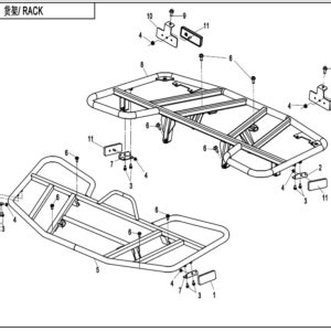 Diagram 2022 CFMoto CFORCE 500 S CF500AU 7S RACK STEEL F14 B V2