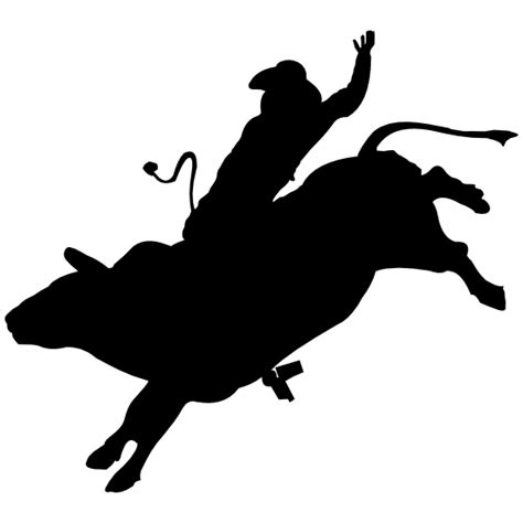 Cool Cowboy Rodeo Bull Rider Sticker