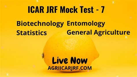 Icar Jrf Mock Test 7 Live Now Agri Icar Jrf India Leading Site For