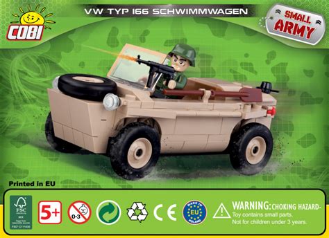 Manuál Cobi set 2188 Small Army WWII VW typ 166 Schwimmwagen