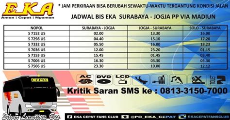 Jadwal Keberangkatan Bus Eka Cepat Dan Harga Tiket Catatan