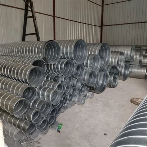 Round Spiral Galvanized Iron Duct For Industrial Use AC At 650