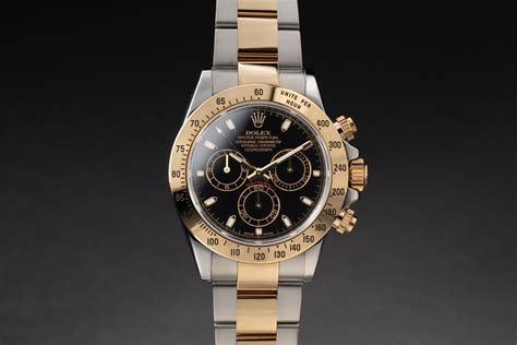 Tropical Watch Rolex Two Tone Daytona Black Dial With Papers