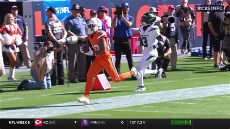 Denver Broncos Running Back Jaleel Mclaughlin Wows Announcer On Yard