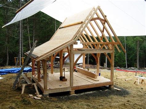 Timber Framed Tiny House With Through Mortise Staircase Timber Frame