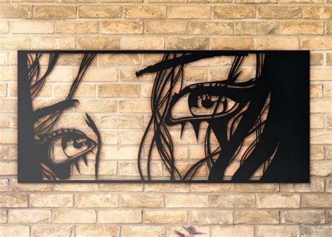 Women Eyes Women Face Metal Wall Art Woman With A Black Eye Women