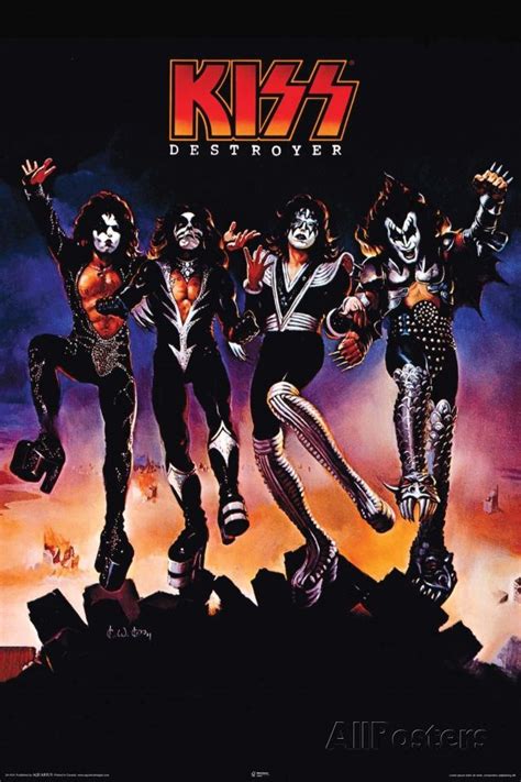 Kiss Destroyer Print Kiss Rock Bands Rock Album