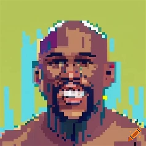 Pixel Art Portrait Of Legendary Boxer Floyd Mayweather On Craiyon