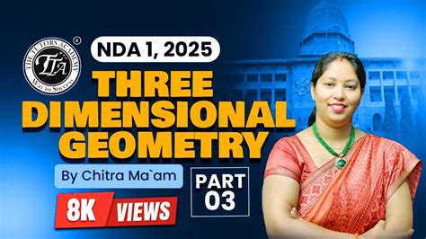 Three Dimensional Geometry Part For Nda Nda Exam Dmu Math Chitra