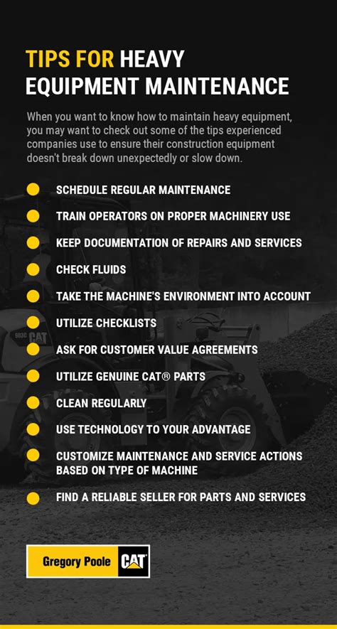 Heavy Equipment Maintenance Tips Gregory Poole