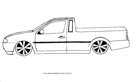 DESENHO DE SAVEIRO REBAIXADA PARA COLORIR , DESENHO DE CARRO TUNING ...