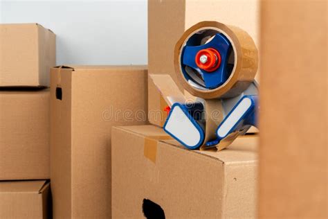 Stack Of Moving Boxes Stock Photo Image Of Space Brown 56151062