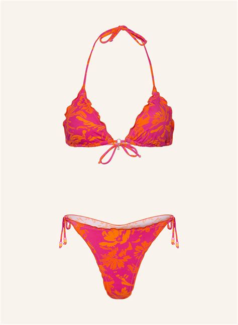 Banana Moon Triangel Bikini Althea Ciroluma In Pink Orange