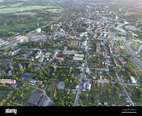 An aerial view of the Valga town in Estonia Stock Photo - Alamy