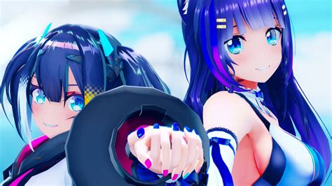 Mmd Dive To Blue 燐夏・ライゼンバイン、吉花こころ Youtube