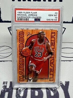 1995 96 Fleer Flair NBA Hardwood Leaders 4 Michael Jordan PSA 10