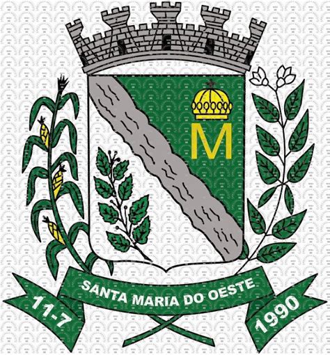 Brasão e Bandeira do Município de Santa Maria do Oeste PR mbi br