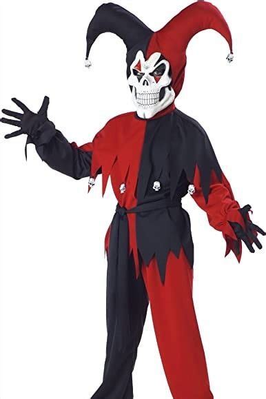 Kids Evil Jester Costume Scary Halloween Costumes Evil Jester