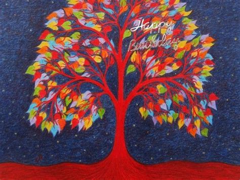 Tree Of Life Art Tree Art Birthday Tree Birthday Cards Fathers Day