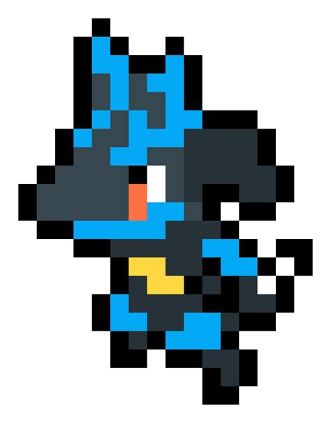 Download Lucario Lucario Pokemon Pixel Art Full Size Png Image Pngkit Images And Photos Finder