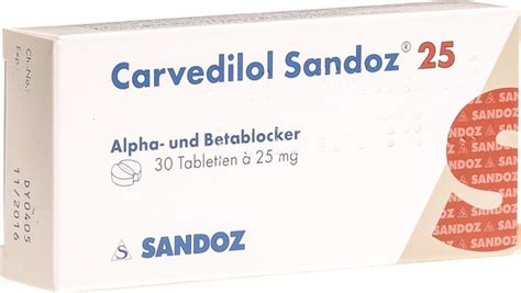 Carvedilol Sandoz Tabletten 25mg 30 Stück in der Adler Apotheke