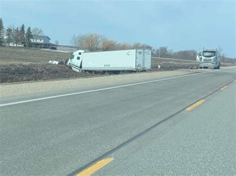 Driver Sustains Serious Injuries In Head On Crash Between Semi Pickup