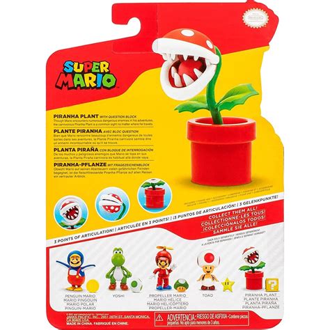 Jakks Pacific Φιγούρα 10cm Super Mario Wave 26 Piranha Plant 40825