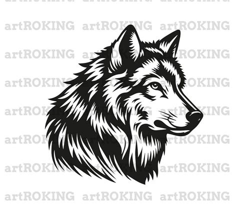 Wolf Svg Wolf T Shirt Wolf Vector Wolf Tattoo Wolf Printable Wolf