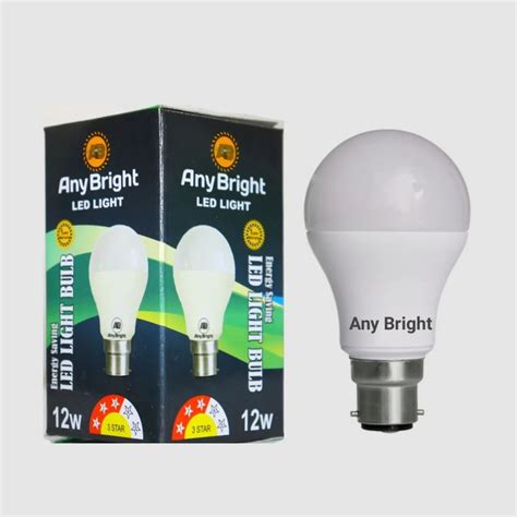 Any Bright Led Bulb 12 Watt Pack Of 10 Warranty 1 Year Warm White At