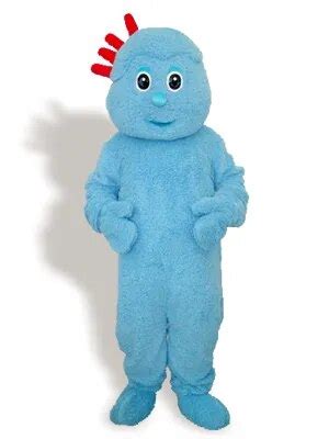 Blue Plush Little Boy Cosplay Mascot Costume For Adults - AllCosplay.com