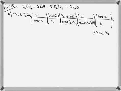 Solved Determine The Volume Of M Koh Solution Required To