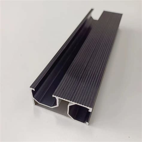 Black Anodized Aluminum Solar Panel Mounting Rooftop Rail China Solar