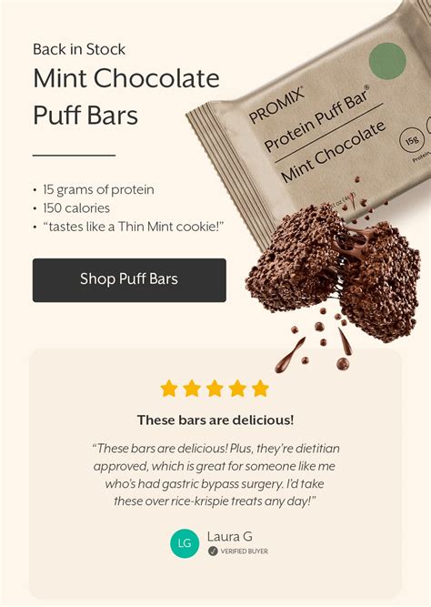 Promix Nutrition Mint Chocolate Puff Bars Are Back Milled