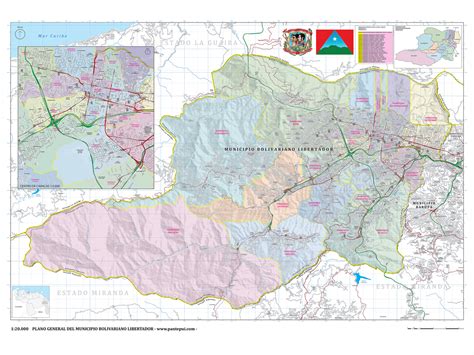 PLANO GENERAL DEL MUNICIPIO BOLIVARIANO LIBERTADOR TAMAÑO EXTRA GIGANTE ...