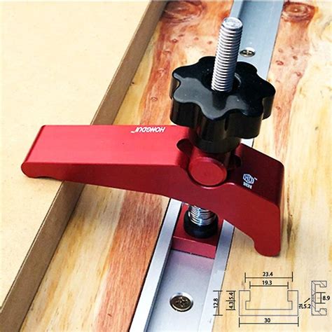 Aluminum Alloy T Track Metal Hold Down Block Clamp T Slot T Track Clamp