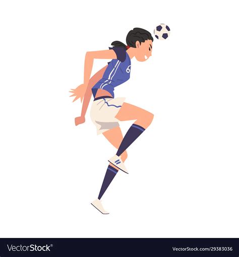 Girl Soccer Player Character Young Woman In Vector Image