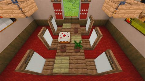 Long Dining Table Place Settings By Jgerecke Minecraft Build Tutorial