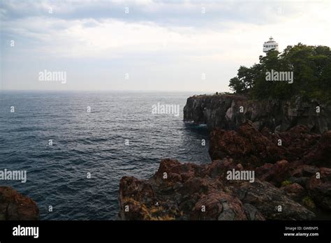 Sea And Lighthouse In Japan Stock Photo Alamy
