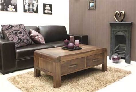 Shiro Walnut Four Drawer Coffee Table The Furniture Market Blog