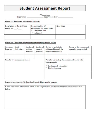 FREE 33 Assessment Report Samples In Google Docs MS Word Apple