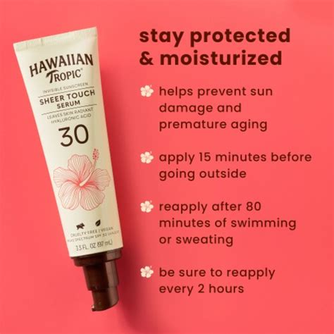 Hawaiian Tropic® Sheer Touch Serum Invisible Spf 30 Sunscreen 3 3 Fl