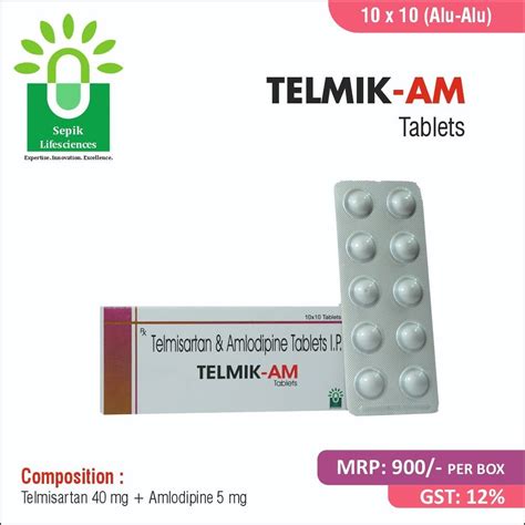 Telmik Am Telmisartan And Amlodipine Tablets Ip At Rs Per Box