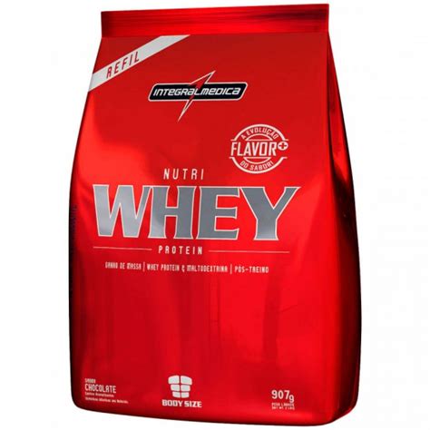 Whey Protein Integralm Dica Nutri Whey Protein Chocolate Refil G