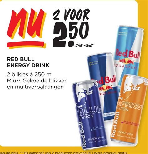 Red Bull Energy Drink Blikjes Ml Aanbieding Bij Jumbo